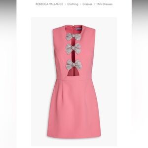 Rebecca Vallance Brittany Bow Mini Dress